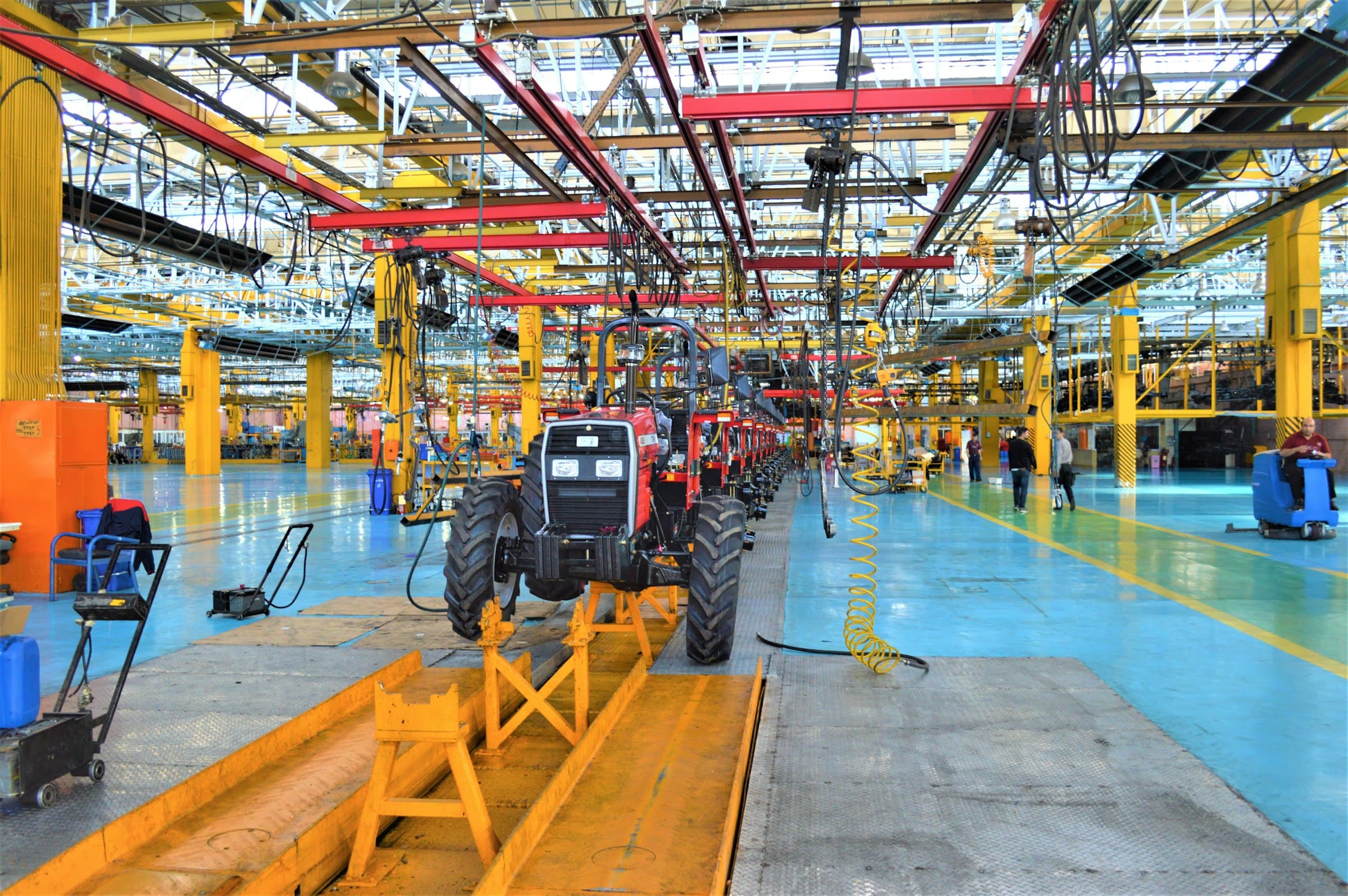 Factory filled with industrial machines